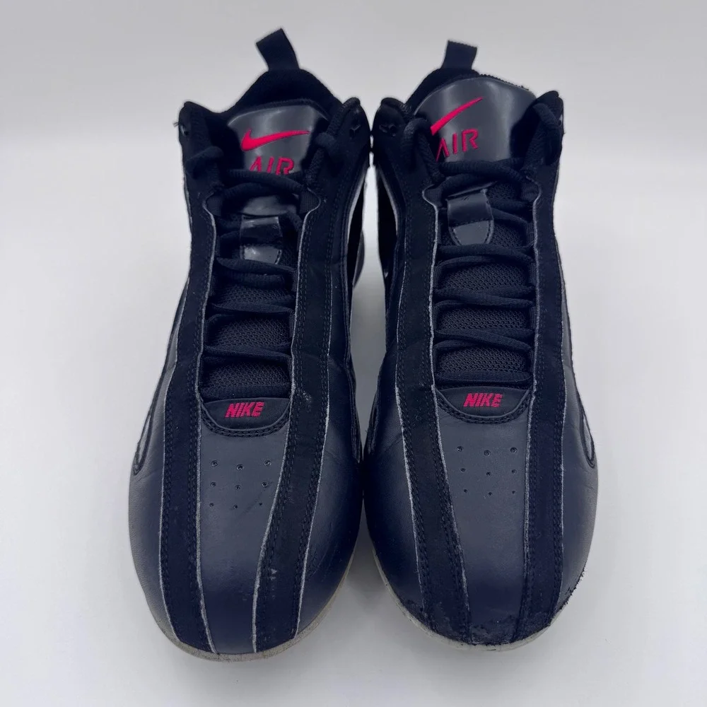 Nike Air Strobe Baseball Cleats Mens 11.5 Black White Red Spikes 313203-011 2006